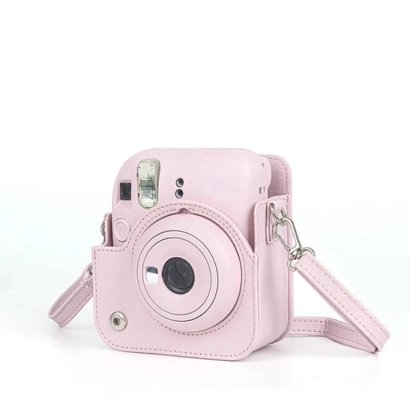 Miękkie etui ochronne torba na aparat fotograficzny z paskiem na ramię dla Instax Mini 12 futerał na aparat PU