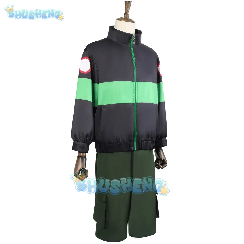 Anime sakamoto dias heisuke mashimo cosplay traje preto verde jaqueta calças festa de halloween para mulheres homens adereços carnaval