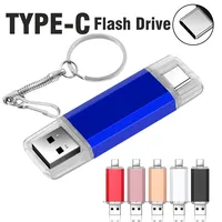 NEW Type-C 2 in 1 OTG 128GB 64GB Pendrive High Speed USB Flash Drive Pen Drive 32GB 16GB 128GB 2 in 1 Type C USB Flash Drives