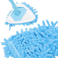 Mini Retractable Mop for Floor Cleaning Wood Tile Home Tools Triangular Adjustable Swivel Snow Towel Fast Absorption Comfortable