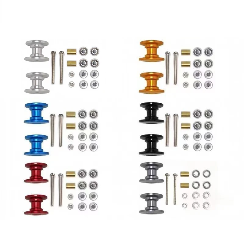 2Pcs RC 4WD Accessories - Suitable for Tamiya 94945 13-12mm Lightweight Two Guide Wheels