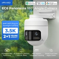 IMILAB Nuevo 3.5K 180 °   Cámara panorámica para exteriores Cámara de seguridad PTZ para el hogar Lente dual Visión nocturna en color Adapt MiHome - Panorama EC6