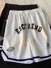 

Summer American Sle Men's orts Five-Quarter Loose Thin Design Casual Spor Loose Fit Breathable Comfortable Polyester