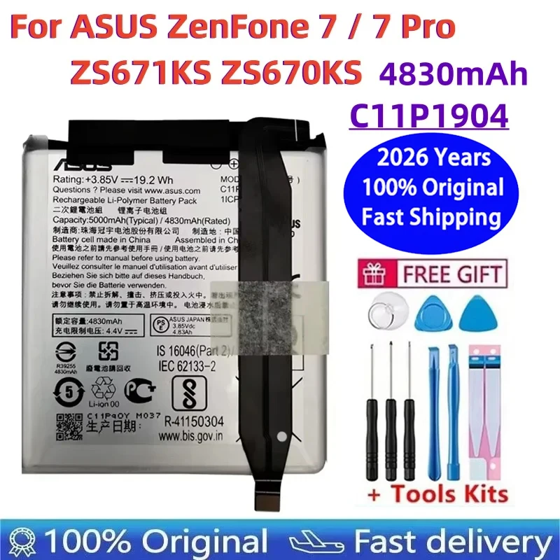 Batería Original de 3,85 V, 4800mAh, C11P1904, para teléfono inteligente ASUS ZenFone 7 Pro ZS671KS/ZenFone 7 ZS670KS, envío rápido
