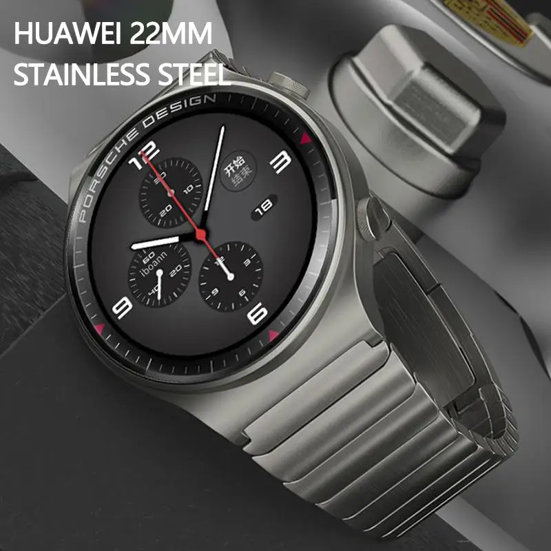 22MM Metal Link Strap Huawei Watch 4 3 3Pro/GT2 3Pro Bracelet GT2e Mi Color 2 S1 Active Correa Amazfit GTR4 3 3Pro 2 2e GTR 47MM