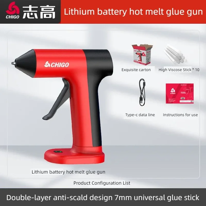 Deli-Wireless Hot Melt Glue Gun, Mini Rechargeable Glue Tool, 7mm Glue Stick, Home Hand DIY, 3.7V, 15W