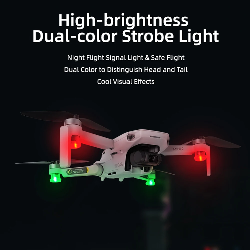Sunnylife Night Flying Signal Lamp Navigation LED Flash Lights for DJI NEO/Mini 4 Pro/Avata 2/Air 2/Mavic 4 Pro Drone Accessory