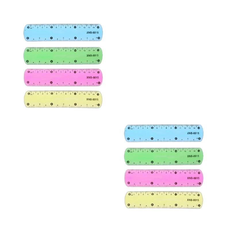 15 センチメートル柔軟なソフトストレート定規クリアブックマークプラスチック文具壊れにくい学生工芸品縫製