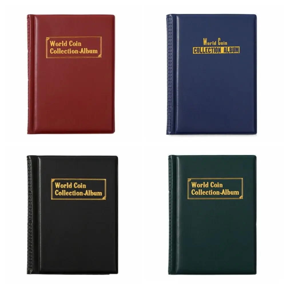 ألبوم العملات المعدنية المحمول المصنوع من جلد البولي يوريثان فيلم PVC مكافحة خسر جمع المال المنظم 120 شبكة متعددة الاستخدام عملة جمع كتاب الهدايا #1