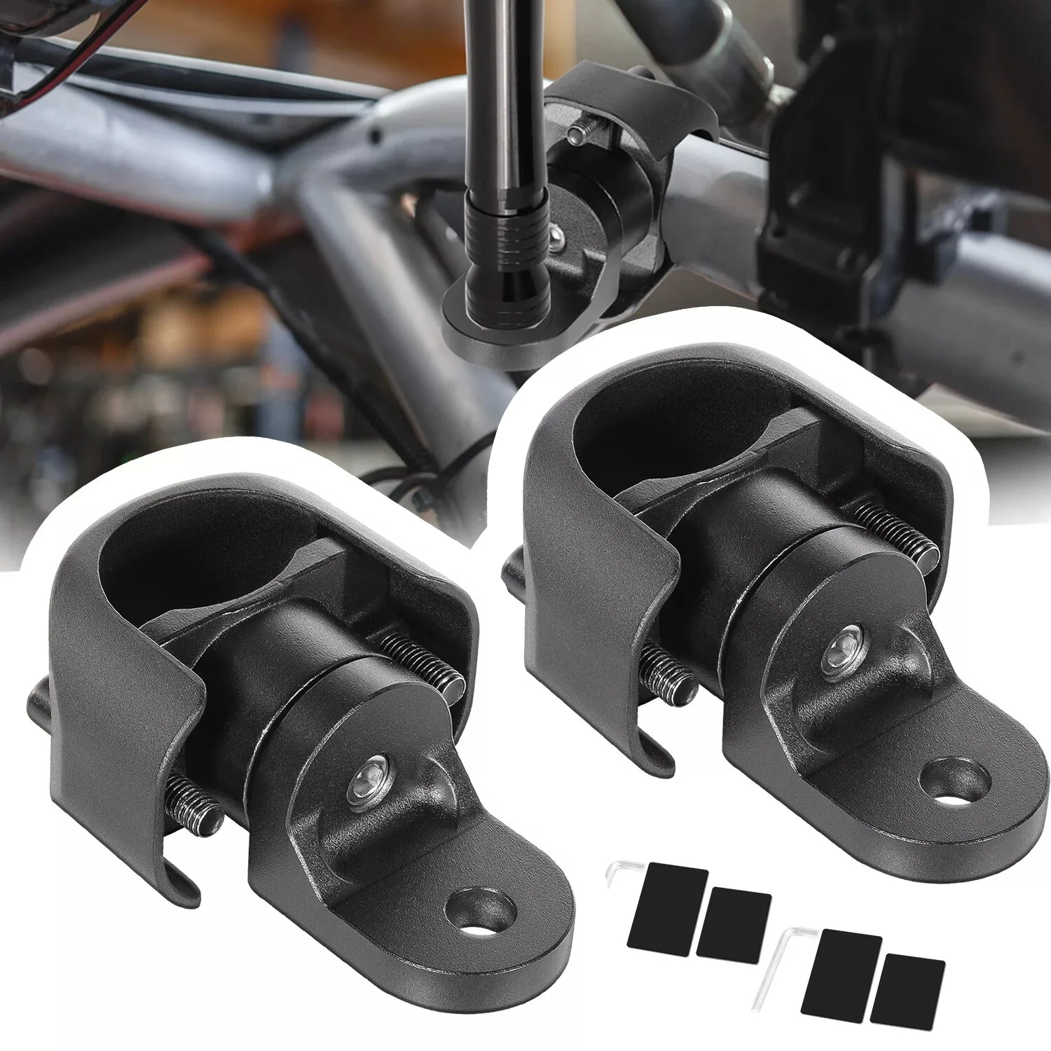 2x-15-2-mounting-bracket-clamp-roll-bar-cage-cnc-housing-universal-for-led-whip-lights-cube-pod-polaris-utv-can-am-maverick-x3