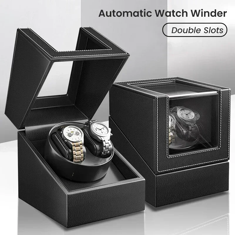 NEW 2/3Slots Watch Winder for Automatic Watches PU Leather Rotating Storage Display Automatic Winding Universal USB Power 5V1A