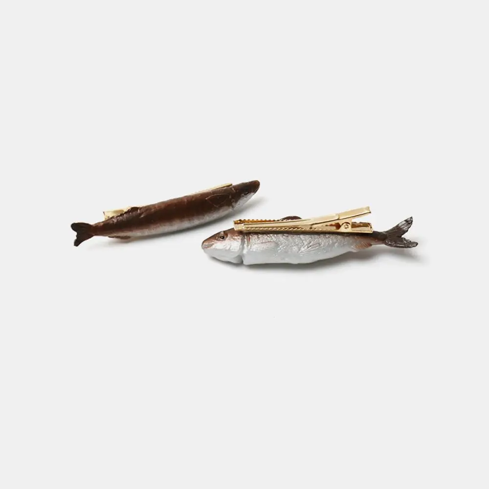 Personality Funny Headdress Creative Simulated Food Headwear Women Hair Clip Korean Style Barrette Dried Fish Hairpin