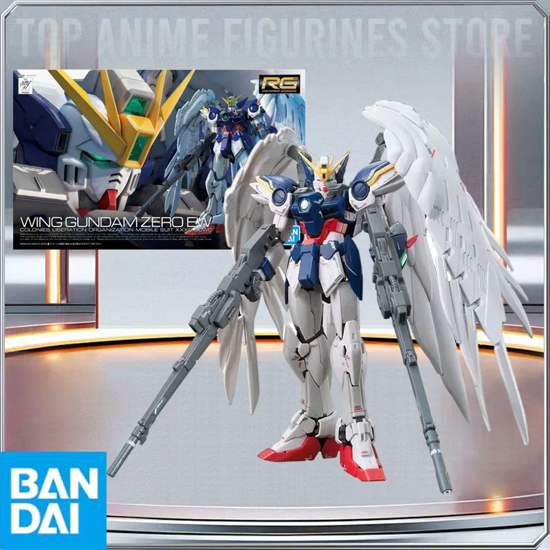 

BANDAI Genuine Original WING GUNDAM ZERO EW RG Gundam Model Action Anime Figures Collectible Assembly Model Kit Toy Gift