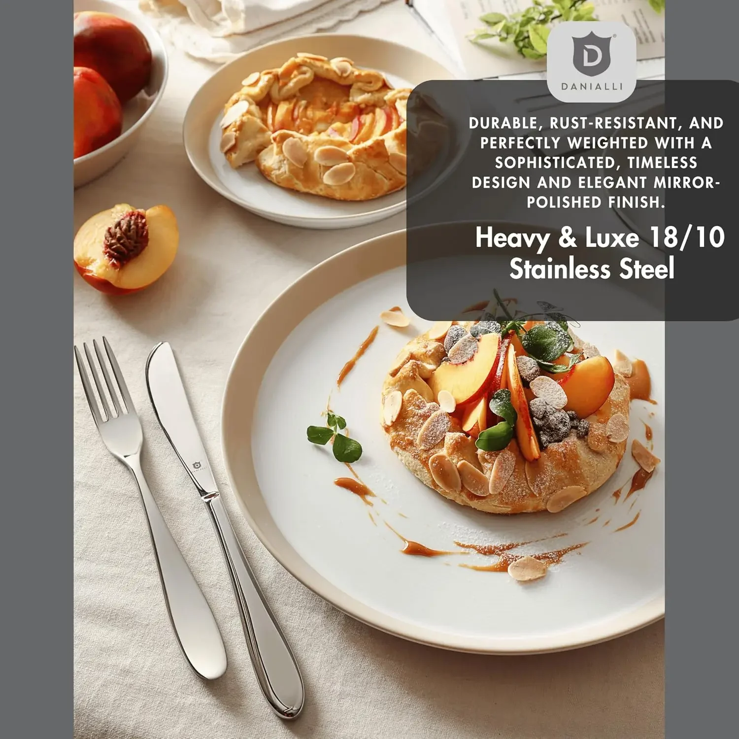 Silverware Set for 12 | 18/10 Stainless Steel Flatware Set | Mirror Finish, Heavy-Duty, Dishwasher Safe, Elegant & Durable, Buil view 6