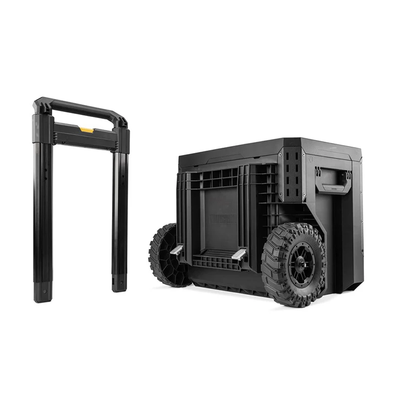 TOUGHBUILT Double drawer pull rod toolbox for electrician maintenance, self-locking trailer box for industrial TB-B1-D-R92