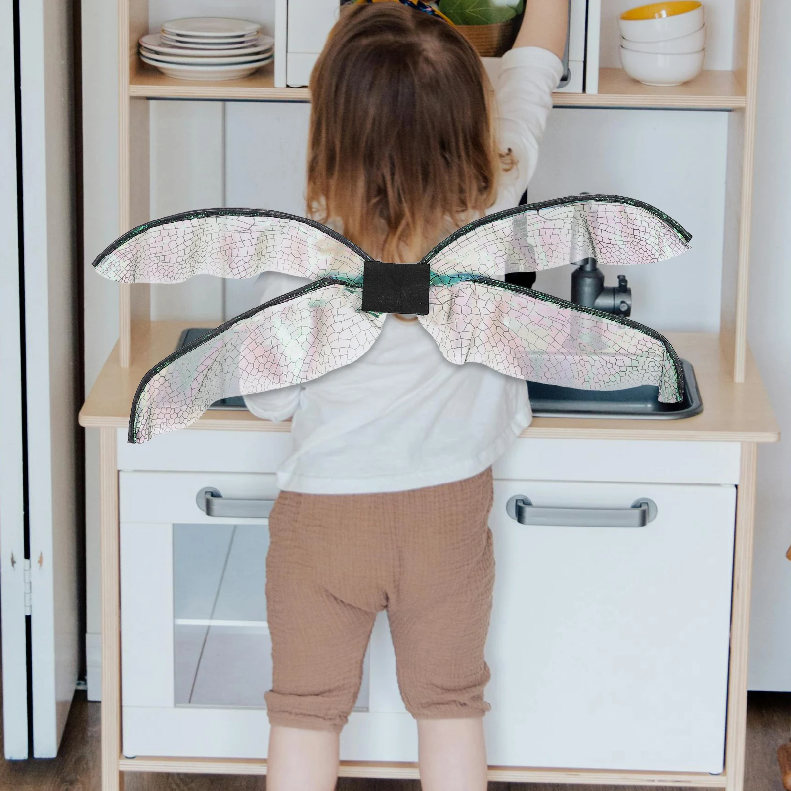 

Dragonfly Wings Costume Themed Party Props Dance Performance Fairy Angel Organza Adult Kids White Butterfly cosplay stage show