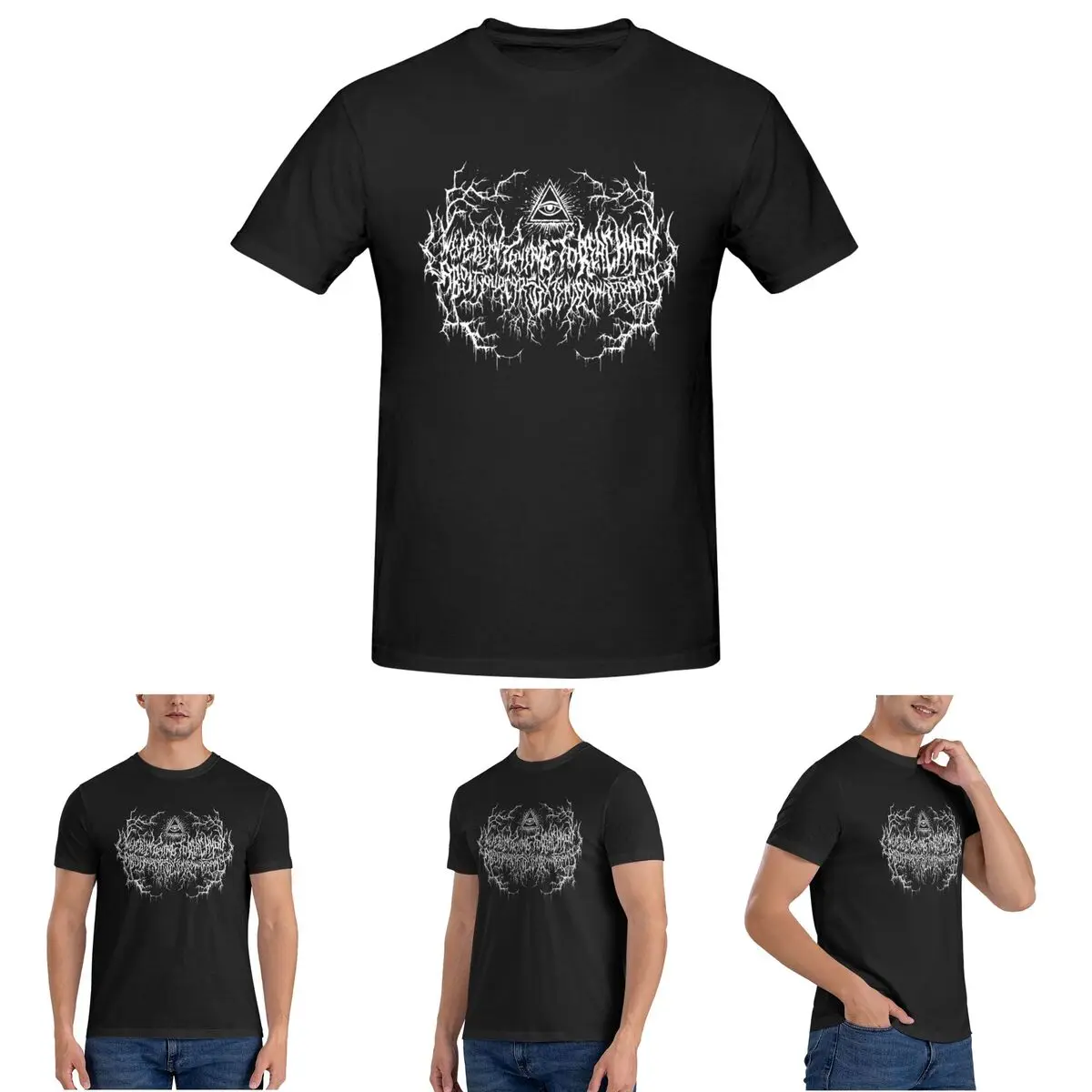 

We've Been Trying To Reach You About Your Car's Extended Warranty Death Metal Logo Футболка Мужские футболки Короткая одежда с круглым вырезом