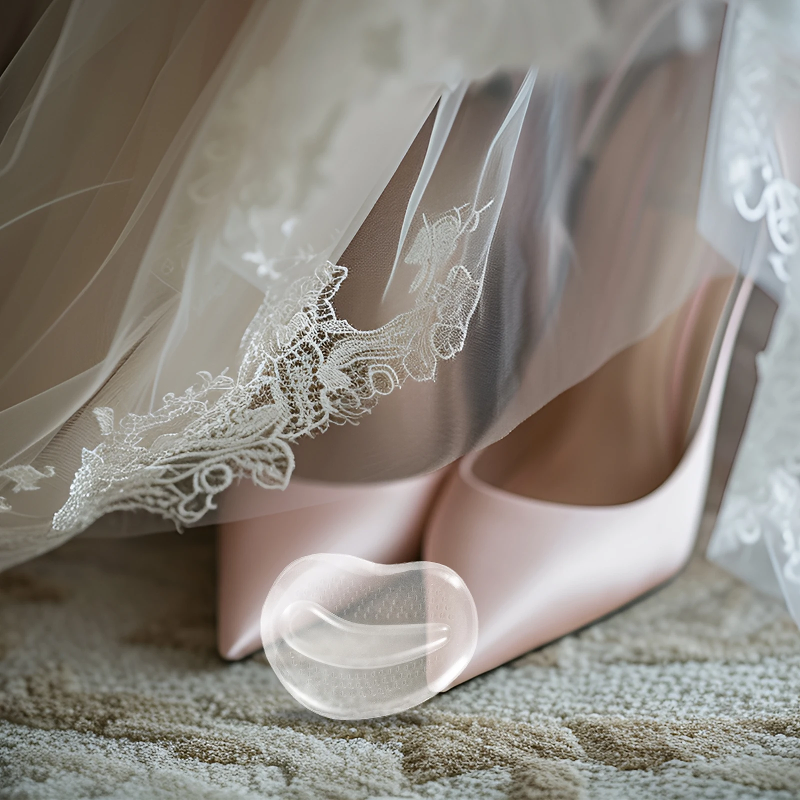 

1Pair High Heel Gel Forefoot Pads Shoe Inserts Metatarsal Cushions Soft Foot Pads for Women Pressure Relief Shoe Toe Inserts