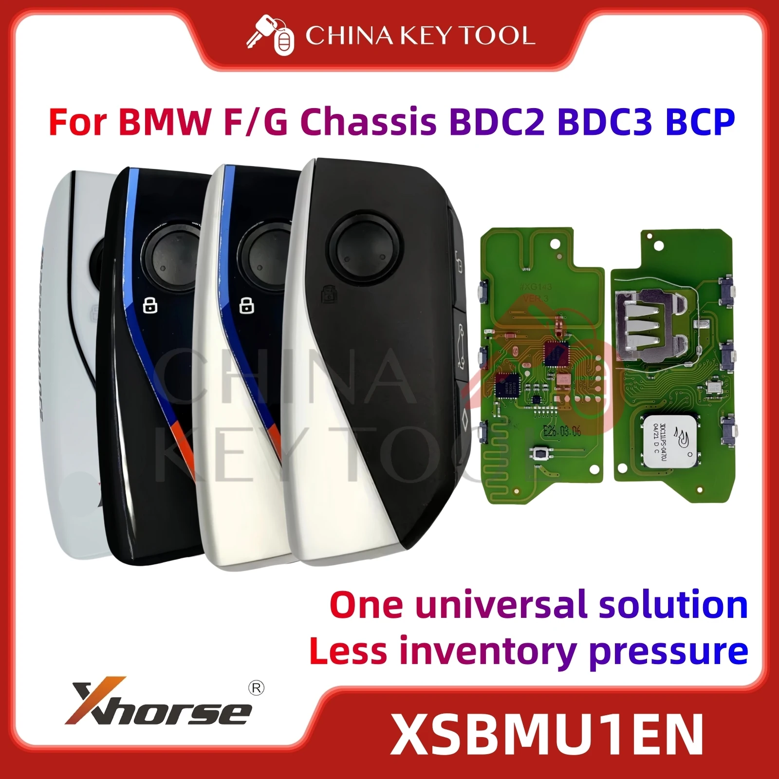 

Xhorse XSBMU1EN XM38 BM Series Smart Key for BMW F/G chassis BDC2 BDC3 BCP systems U-Shape Style with Key Shell