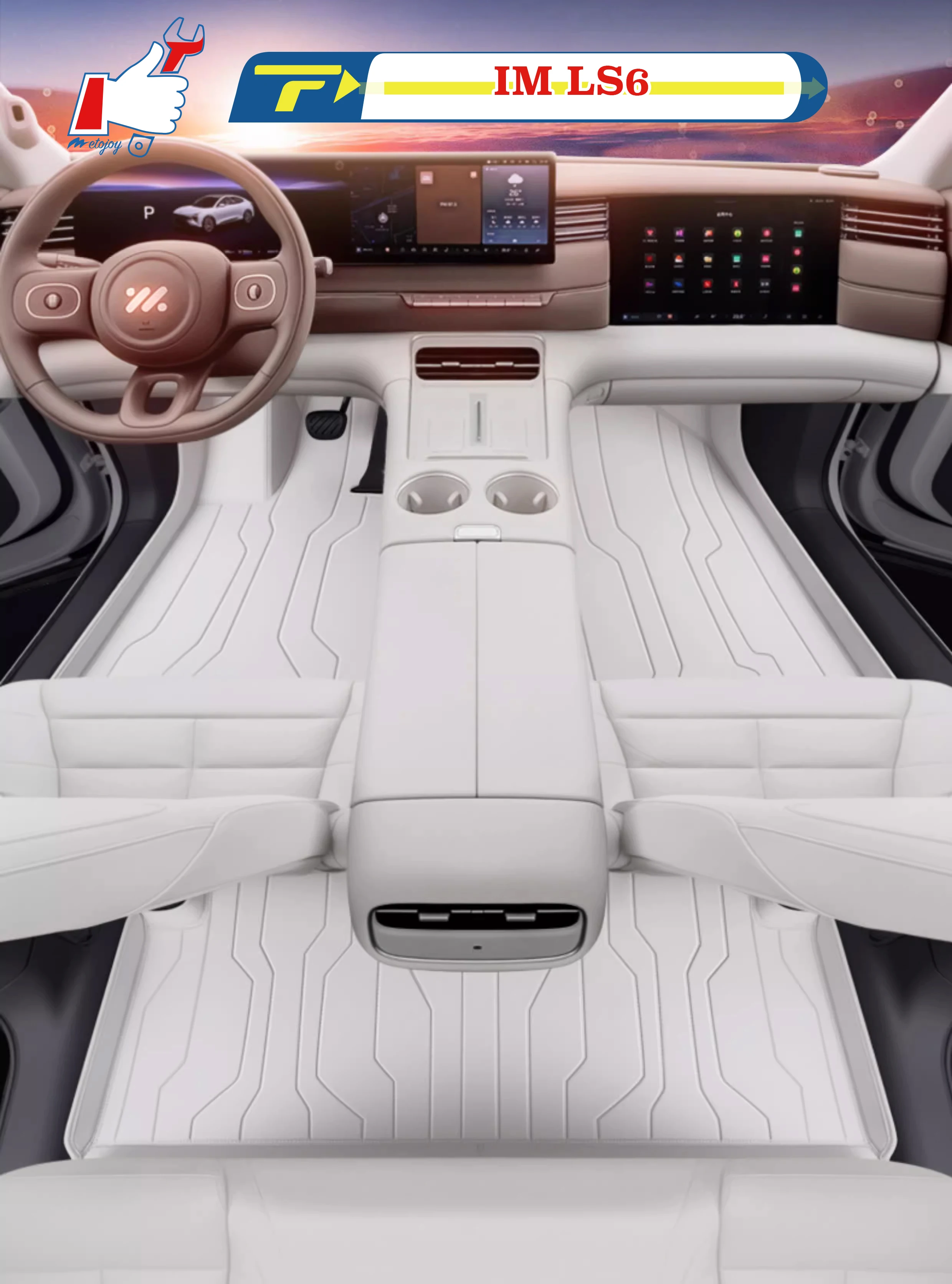 

Автомобильный напольный коврик с левым рулем для IM LS6 2023-2026, полностью окруженный коврик для ног, напольный коврик, водонепроницаемый коврик