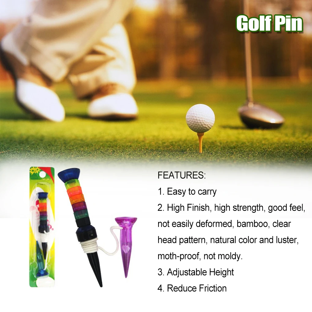 Golf Tee Plastic Adjustable Professional Ball Stable Holder Reusable Outdoor Indoor Training Tool Trainers Teens