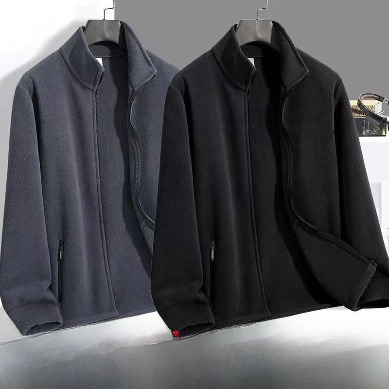 

Fce Lined Jaet Thiened Осень Зима Мужская повседневная износостойкая удобная одежда Fce Inner Long Sve Zipper C...