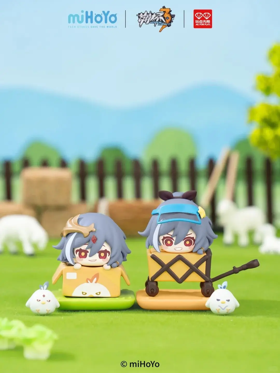 الأصلي ميهويو هونكاي تأثير 3 مزرعة سلسلة Q-Topping 1.0 صندوق أعمى الشكل مكدسة دمية لعبة الطرفية سطح المكتب الديكور هدية #3