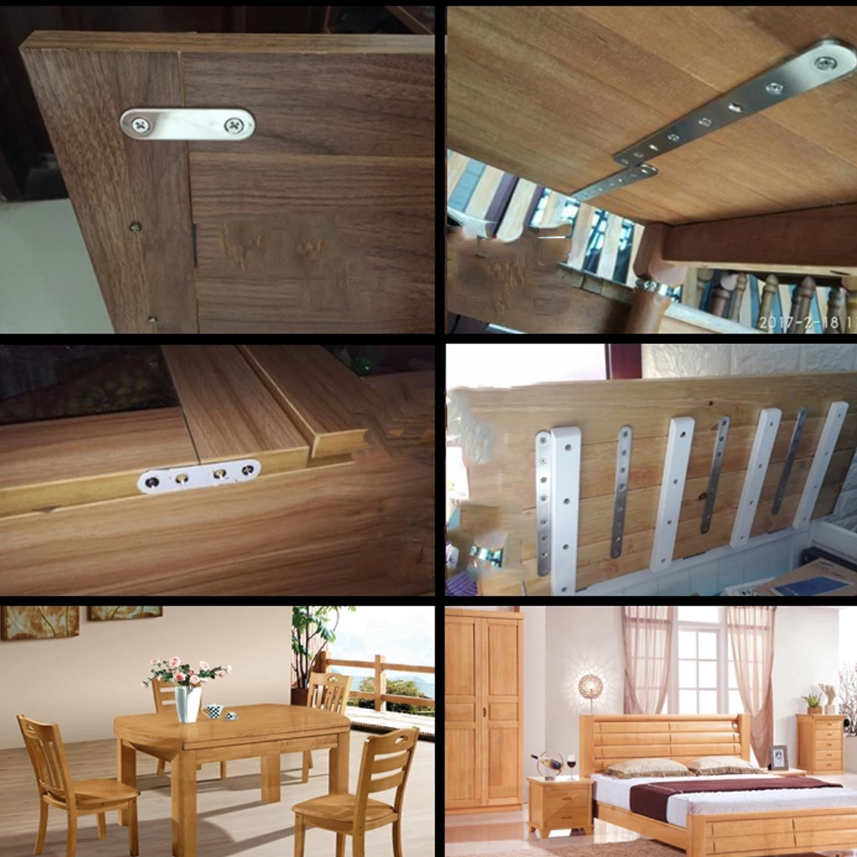 

Steel Bracket 20pcs Straight Steel Brace Repairing Plate Corner Support for Furniture Fixing Connection Hardware