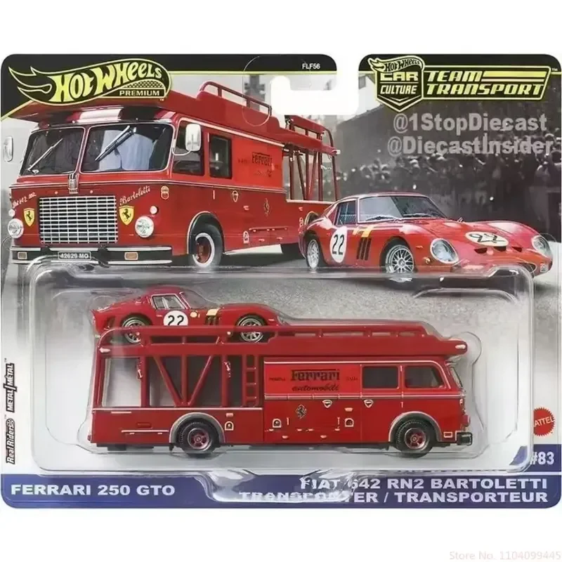 새로운 오리지널 핫휠 카 컬쳐 트랜스포트 플릿 시리즈 자동차 모델 1/64 Flf56 페라리 250 토요타 Ae86 리칸 합금 모델 선물