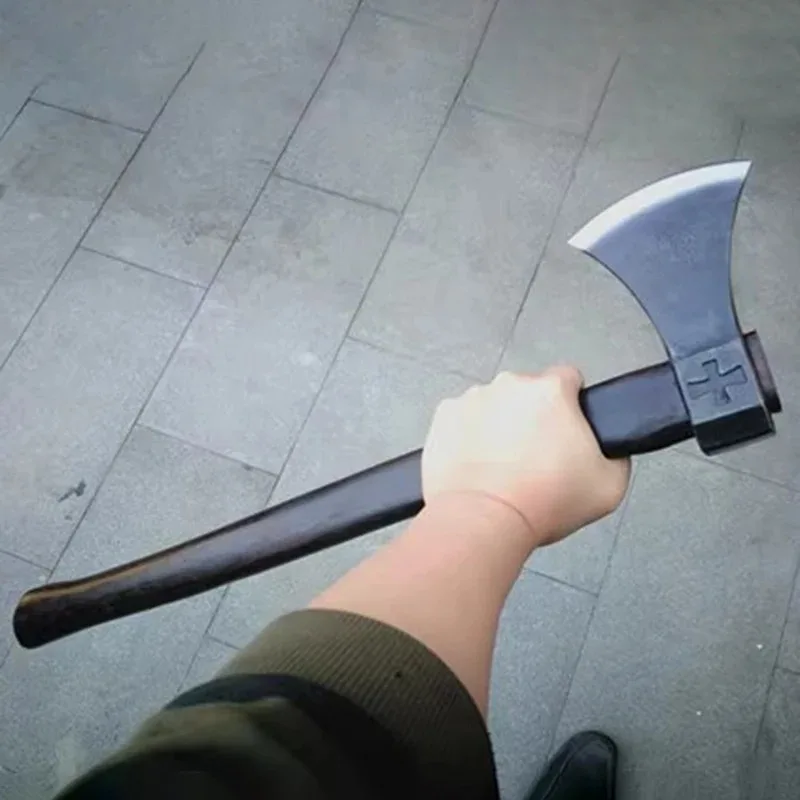 Hacha vikinga forjada de autodefensa nórdica Tomahawk para cortar madera, accesorios de supervivencia, hacha turística, suministros de acampada, hacha de mano