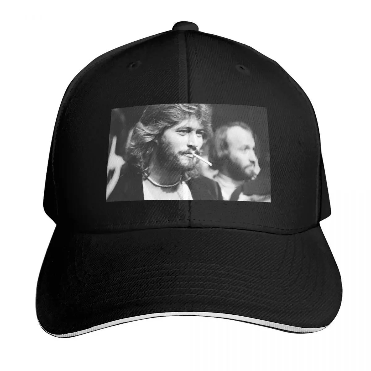 

BLACK AND WHITE OM BARRY GIBB barry-gibb-bee-gees Baseball Cap Mountaineering Vintage Brand Man cap Men's Hats Women's