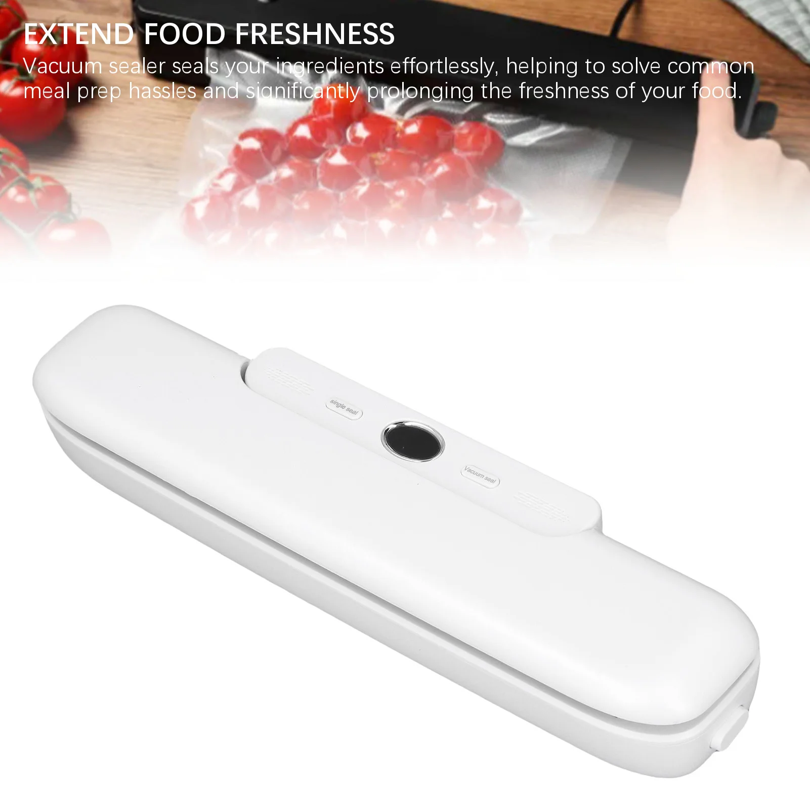 Автоматическая вакуумная упаковка для консервирования продуктов, компактная машина для домашнего использования, запечатывание закусок, свежесть
