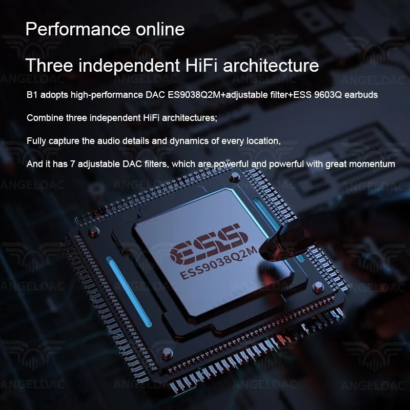 Yongse YS-B1 Portable Bluetooth DAC & AMP SA9137L+ES9038/ES9603 Dual Operational Amplifier Chip 3.5+4.4mm Output QCC5125 BT Chip