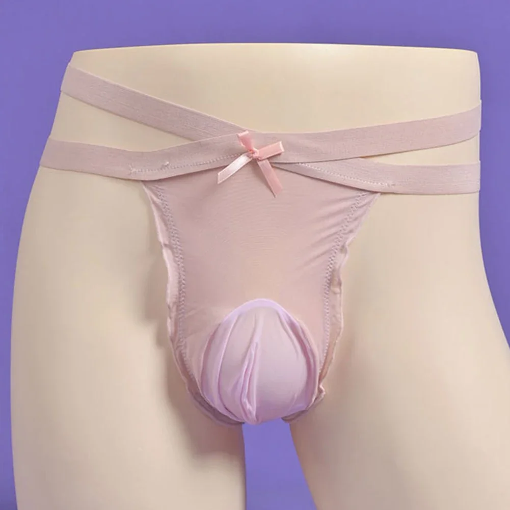 Homens novo arco sexy roupa interior renda transparente tanga erótico hombre lingerie masculina tanga gay tempt jj manga underpant t volta briefs