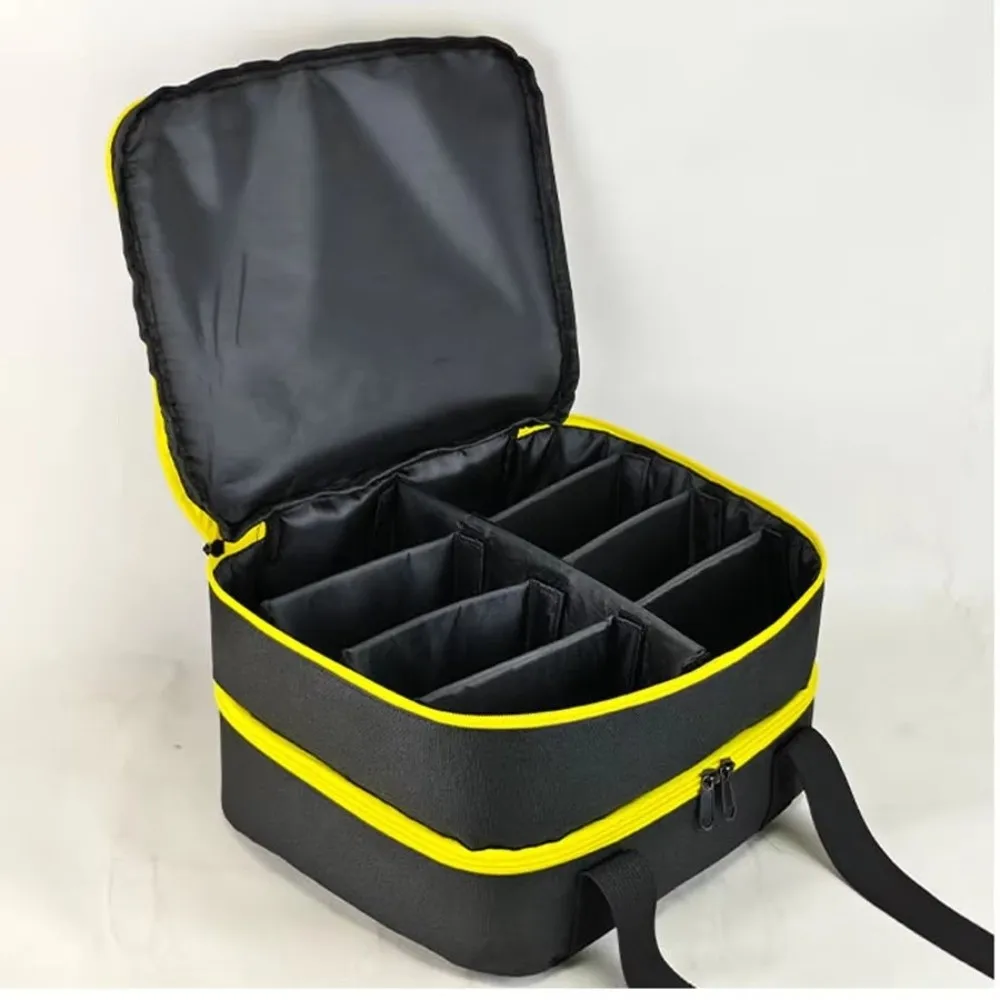 Portable Battery Storage Bag Waterproof Double Layer Battery Carry Organizer Fit DEWALT 20V Lithium Battery Charger Compatible