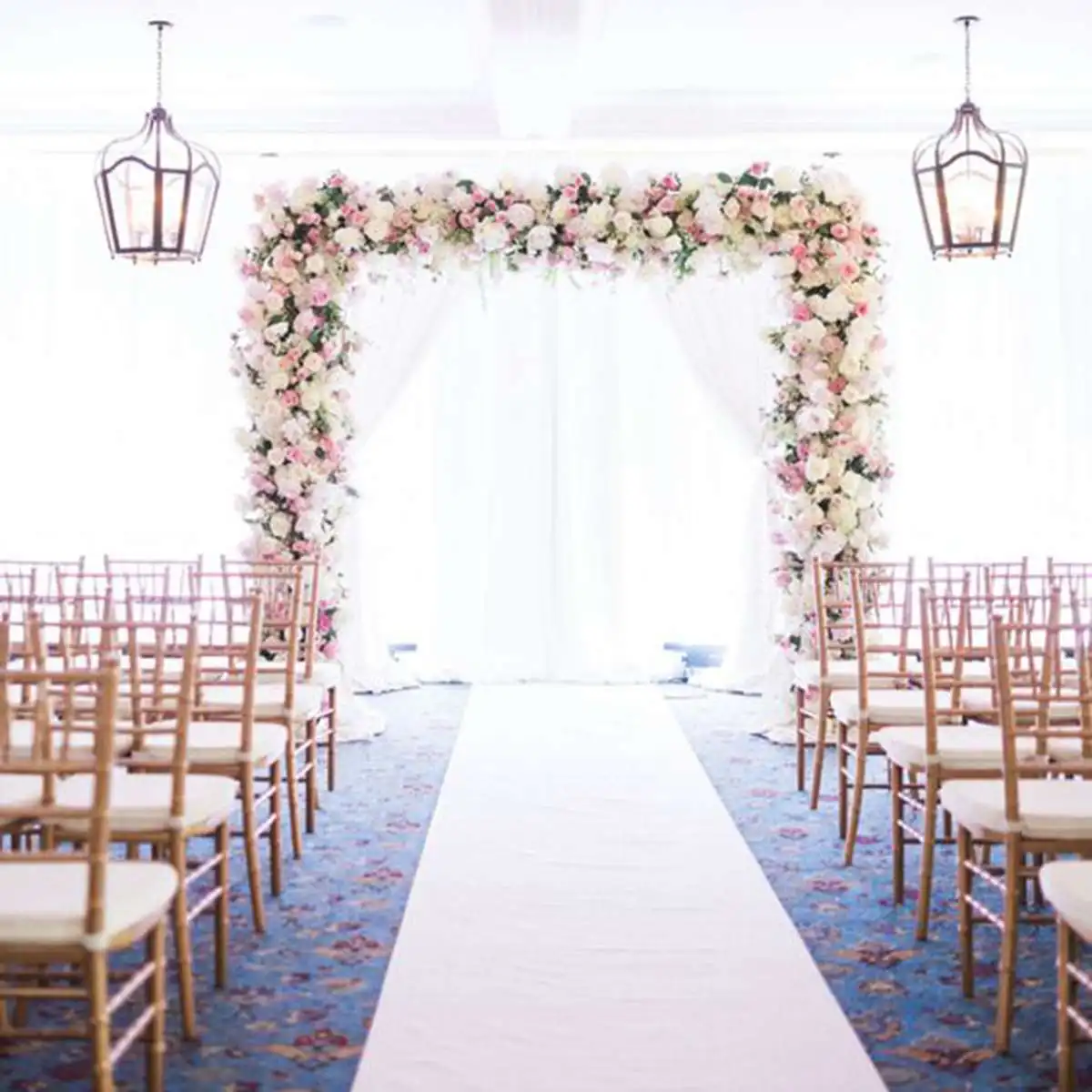 Wedding White Carpet Aisle Runner Carpet Anti-slip Carpet Banquet Festival Event Carpet Ceremony Party Stage Rugs Wedding