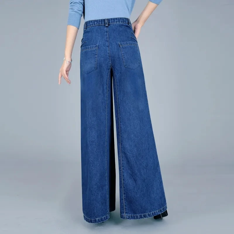 Super Loose Wide Leg Jeans Women High Waist Baggy Trousers Office Lady Fashion Straight Vaqueros Oversize Denim Pants Mother