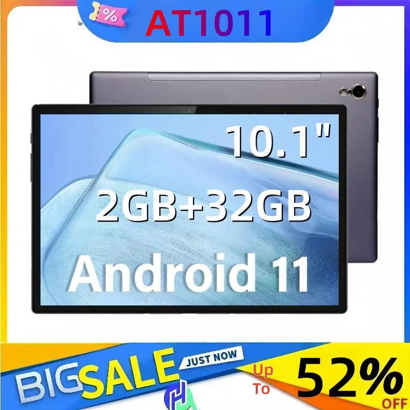 2025 nouveau AT1011 10.1 "Android 11 4G tablettes d'appel téléphonique 2GB RAM 32GB ROM SC7731 Quad-Core 1.3GHz CPU 6000mAh 1280*800 IPS type-c