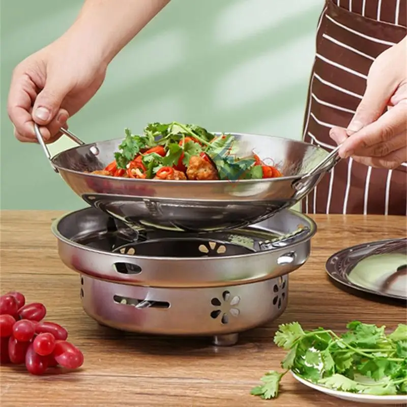 E1PD Stainless Steel Cooking Pot with Double Handle Metal Cookware Easy to Clean 2025 New Dropping