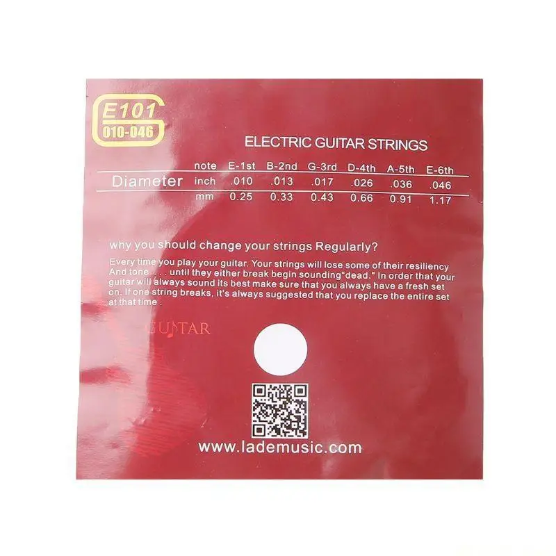 31BE 6pcs/lot Universal Electric Guitar String Brass Hexagonal Steel Strings