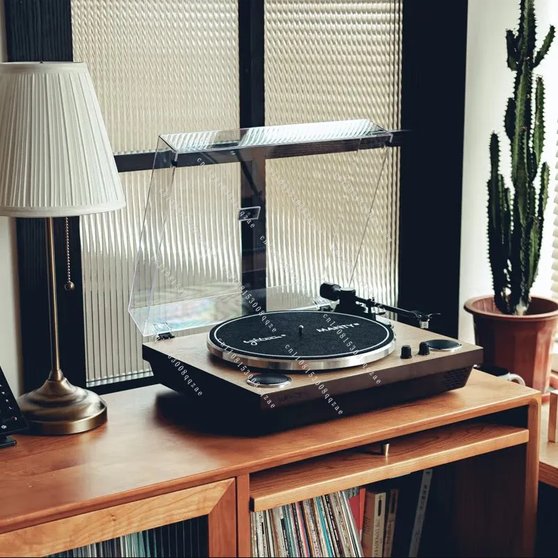Vinyl Record Player MANTY Wooden Retro Phonograph Bluetooth Speaker Film Stereo