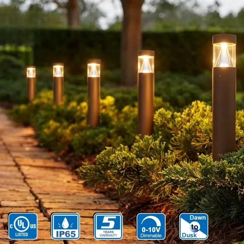 Outdoor Landscape Lighting AC Powered LED Light IP65 Aluminum Garden Light with Light Sensor Dimmable for Garden Courtyard