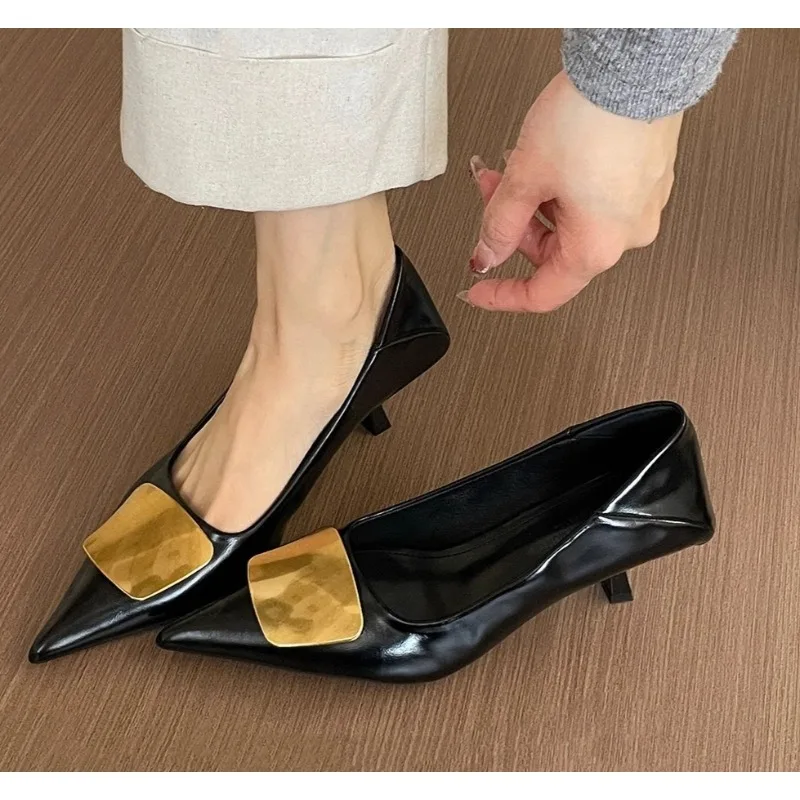 

Luxury Women Heeled Shoes Pointed Toe Low Heels Designer Shoes Sexy Dress Fashion Woman Pumps 2026 Elegant Zapatos Mujer