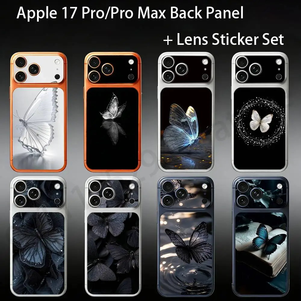 

luxury butterfly For iPhone 17pro/proMax Full body Back Cover Decal Skin Colorful Rear Protective Sticker Film