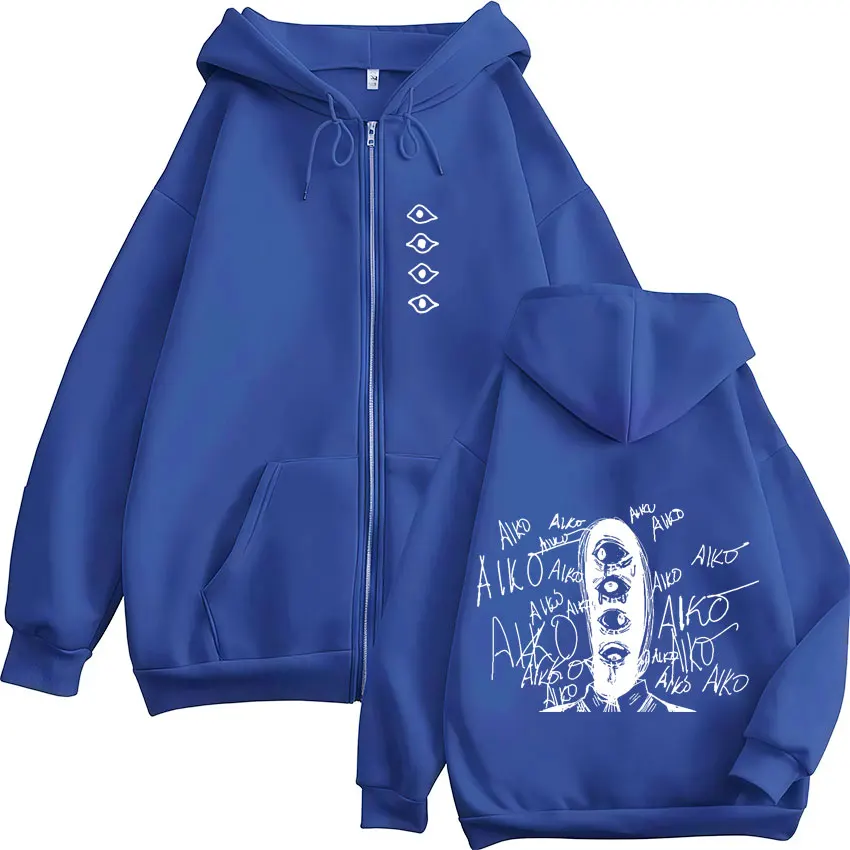 Oyasumi Goodnight Punpun Aiko Tanaka Manga Reißverschluss-Hoodies für Männer und Frauen, modische, übergroße Sweatshirts mit Reißverschluss, Jacken, Mäntel – Detail 7