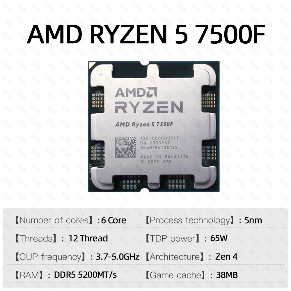 Neues B650 Mainboard Set Onda B650M DDR5 Motherboard AMD RYZEN 7 7500F DDR5 32 GB 6000 MHz Meomory Combo Gaming Board