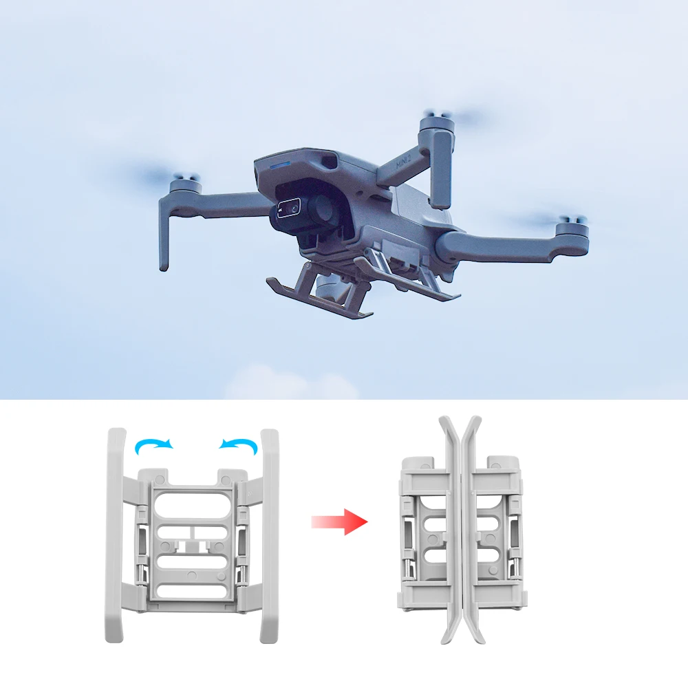 Landing Gear for DJI Mavic Mini/2/SE/Mini 3 Pro Drone Quick Release Foldable Height Extender Long Leg Foot Protector Accessory