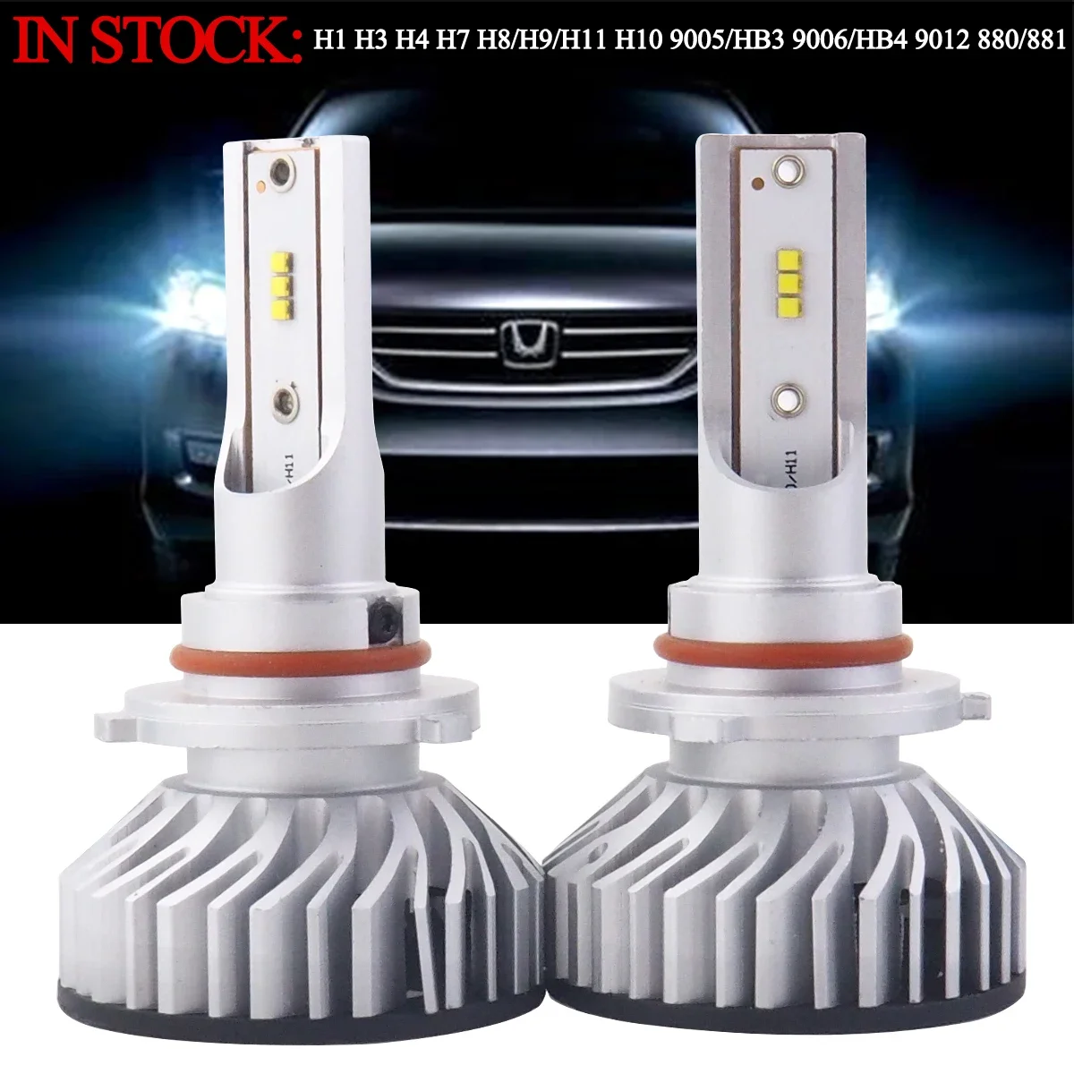

Car Headlight Bulbs H1 H3 H7 9005 9006 HB3 HB4 Fog Light 12V 24V For Car Lights H4 LED Lumens LED H7 20000LM H11 Lamp