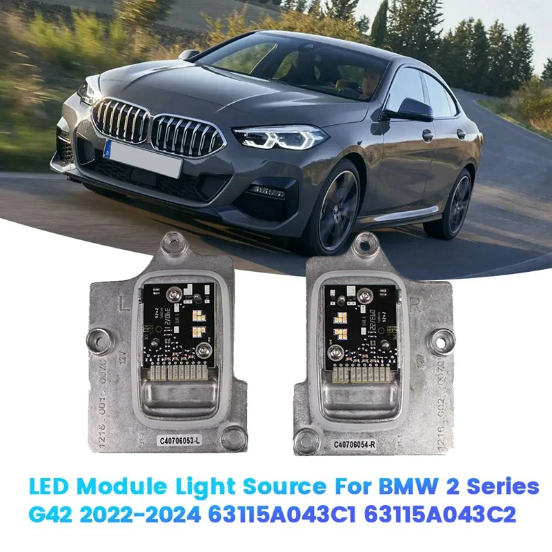 

1Pair Front LED Module Daytime Running Light Source 63115A043C1 63115A043C2 For BMW 2 Series G42 2022-2024 220I 230I 218