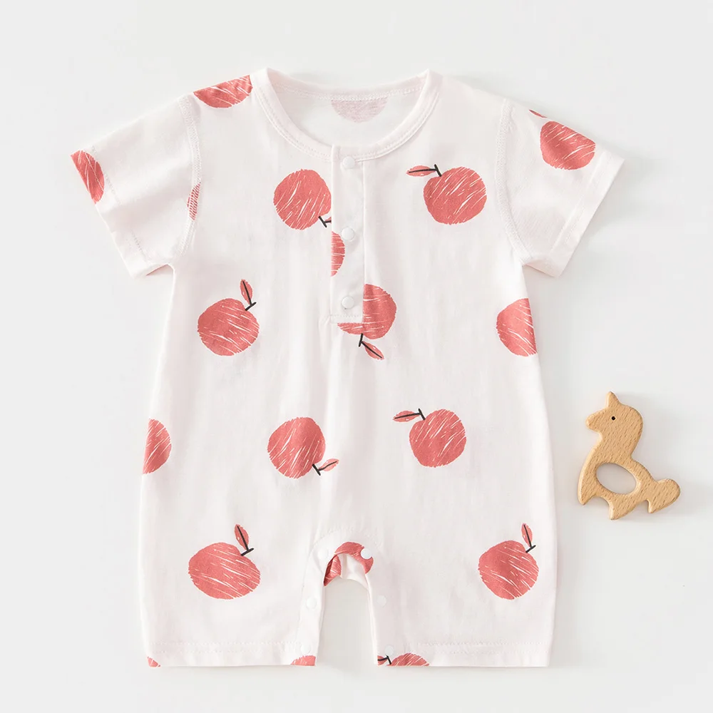 

Baby Romper Summer Short Sleeve Seamless Baby Boy Girl Jumpsuit 100% Cotton Newborn Infant Clothes